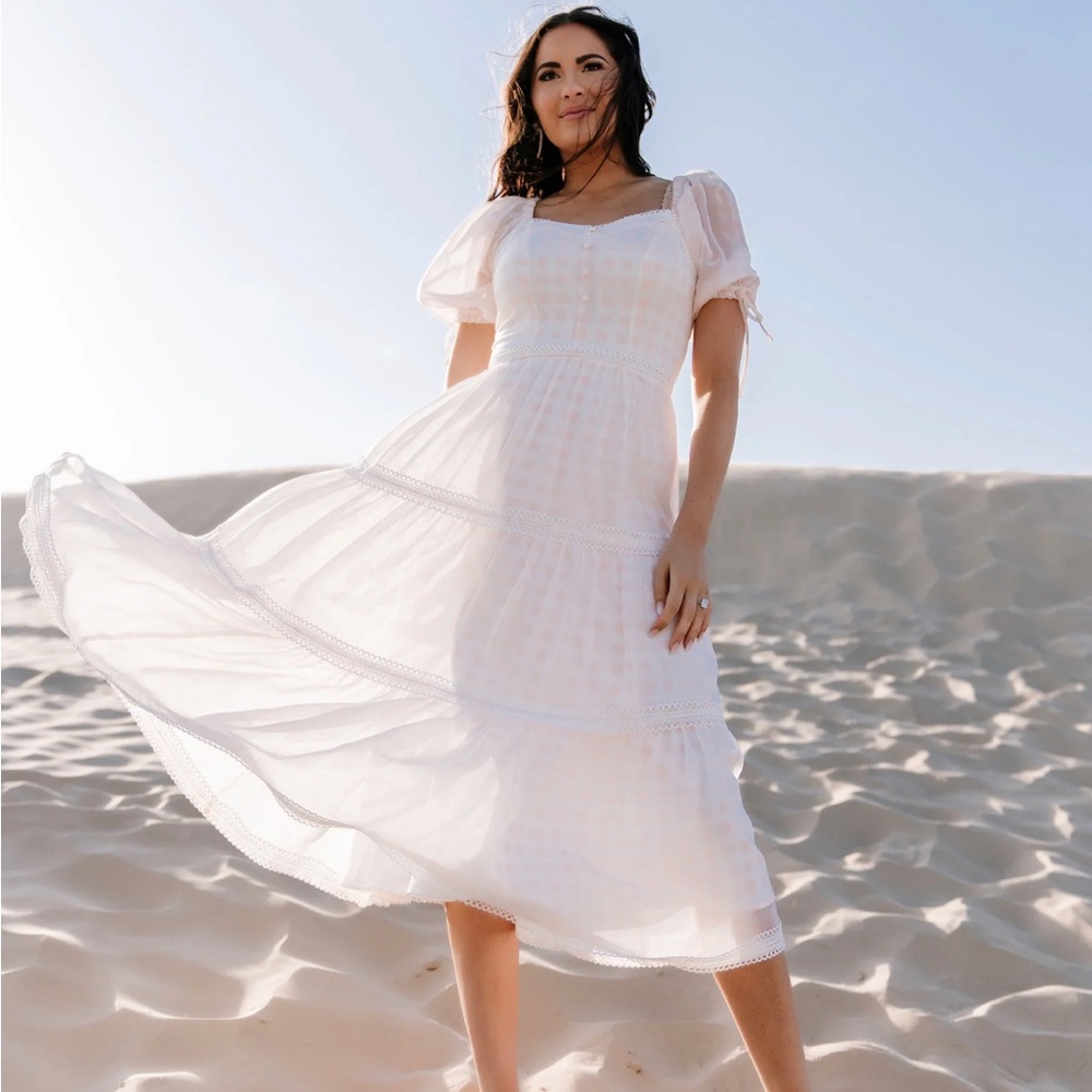 Rachel Parcell Chiffon Gingham Dress